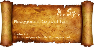 Medgyessi Szibilla névjegykártya